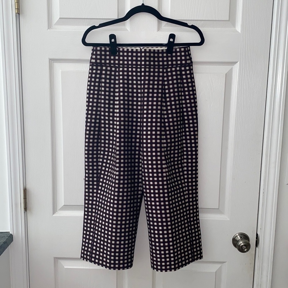 Jcrew women wool cropped wide leg pants